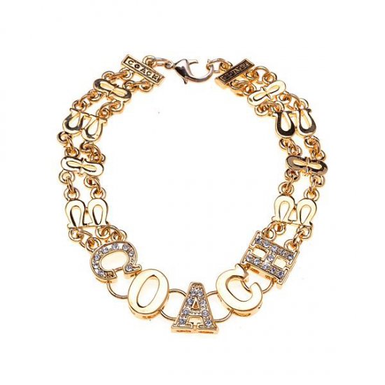 Coach Logo Monogram Gold Bracelets BZL | Women - Click Image to Close